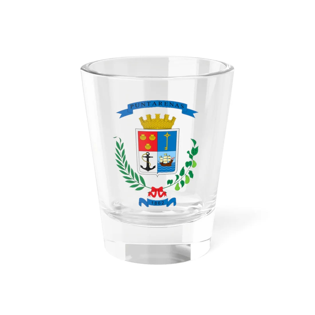 Escudo de Puntarenas (Costa Rica) (Coat of Arms) Shot Glass 1.5oz 1.5oz - Go Mug Yourself