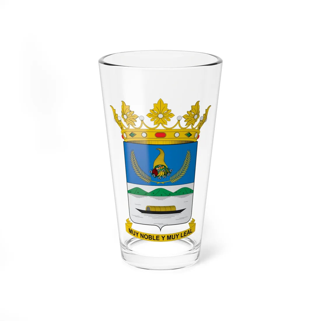 Escudo de Purificacion (Colombia) (Coat of Arms) Pint Glass 16oz 16oz - Go Mug Yourself