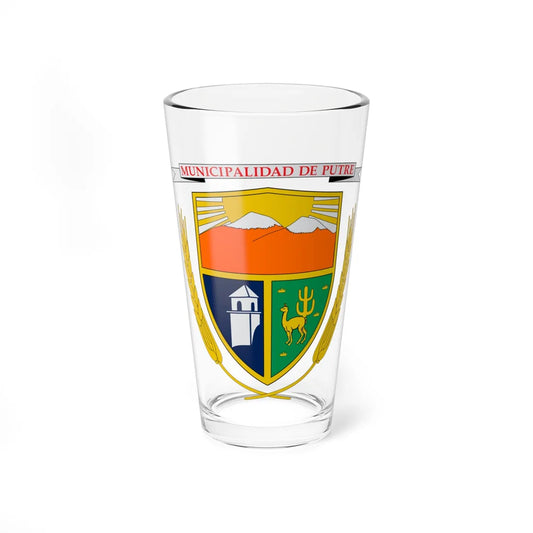 Escudo de Putre (Chile) (Coat of Arms) Pint Glass 16oz 16oz - Go Mug Yourself