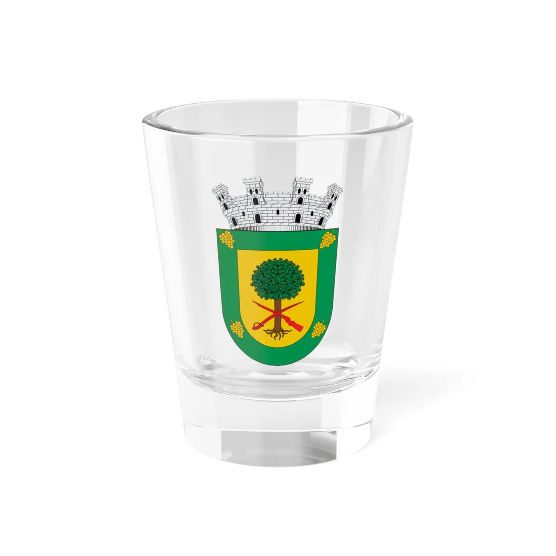 Escudo de Quillón (Chile) (Coat of Arms) Shot Glass 1.5oz 1.5oz - Go Mug Yourself