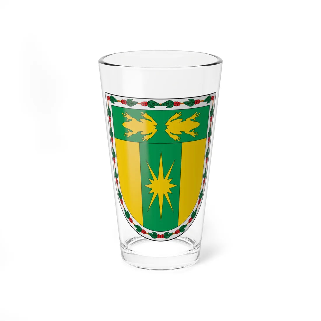 Escudo de Quimbaya (Colombia) (Coat of Arms) Pint Glass 16oz 16oz - Go Mug Yourself