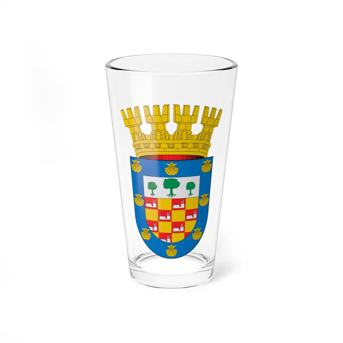 Escudo de Quinta Normal (Chile) (Coat of Arms) Pint Glass 16oz 16oz - Go Mug Yourself