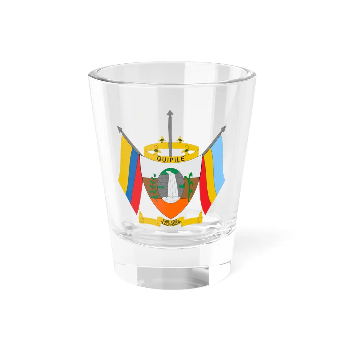 Escudo de Quipile (Colombia) (Coat of Arms) Shot Glass 1.5oz 1.5oz - Go Mug Yourself