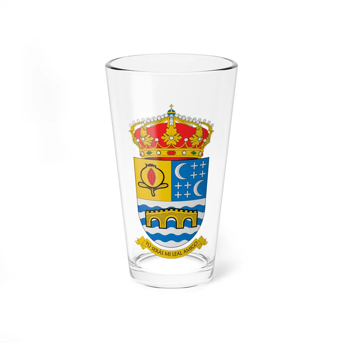 Escudo de Quéntar (Spain) (Coat of Arms) Pint Glass 16oz 16oz - Go Mug Yourself