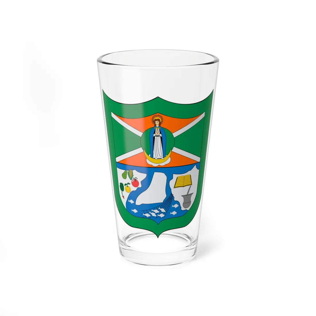 Escudo de Remolino Magdalena (Colombia) (Coat of Arms) Pint Glass 16oz 16oz - Go Mug Yourself