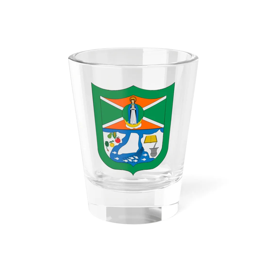 Escudo de Remolino Magdalena (Colombia) (Coat of Arms) Shot Glass 1.5oz 1.5oz - Go Mug Yourself