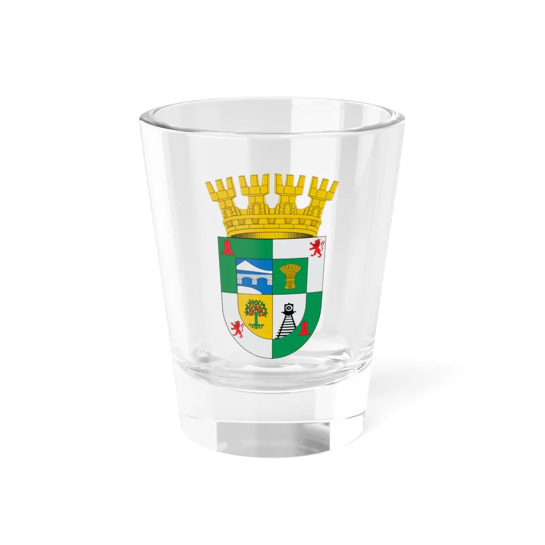 Escudo de Renaico (Chile) (Coat of Arms) Shot Glass 1.5oz 1.5oz - Go Mug Yourself