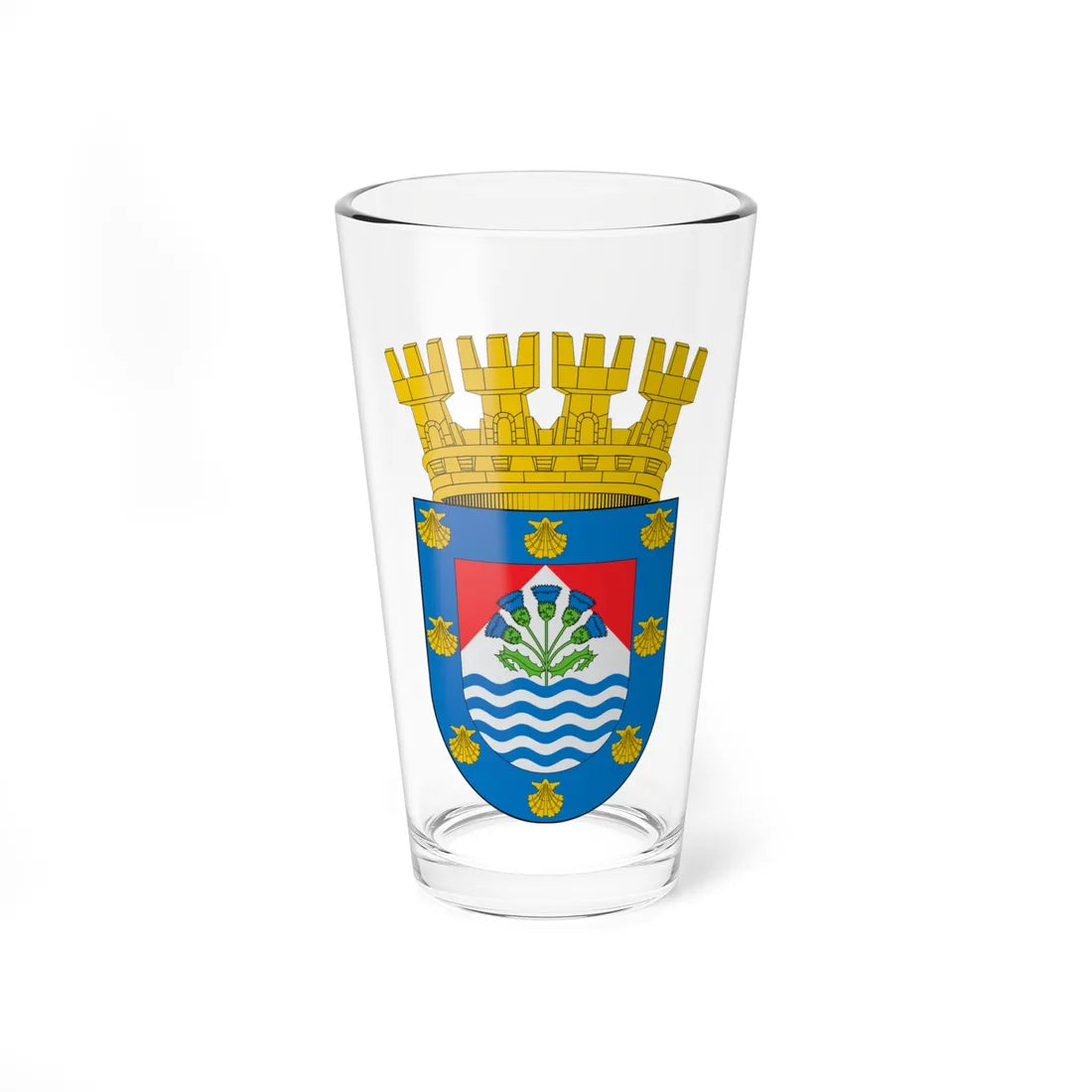 Escudo de Renca (Chile) (Coat of Arms) Pint Glass 16oz 16oz - Go Mug Yourself
