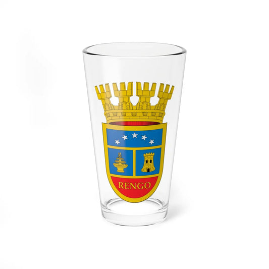 Escudo de Rengo (Chile) (Coat of Arms) Pint Glass 16oz 16oz - Go Mug Yourself