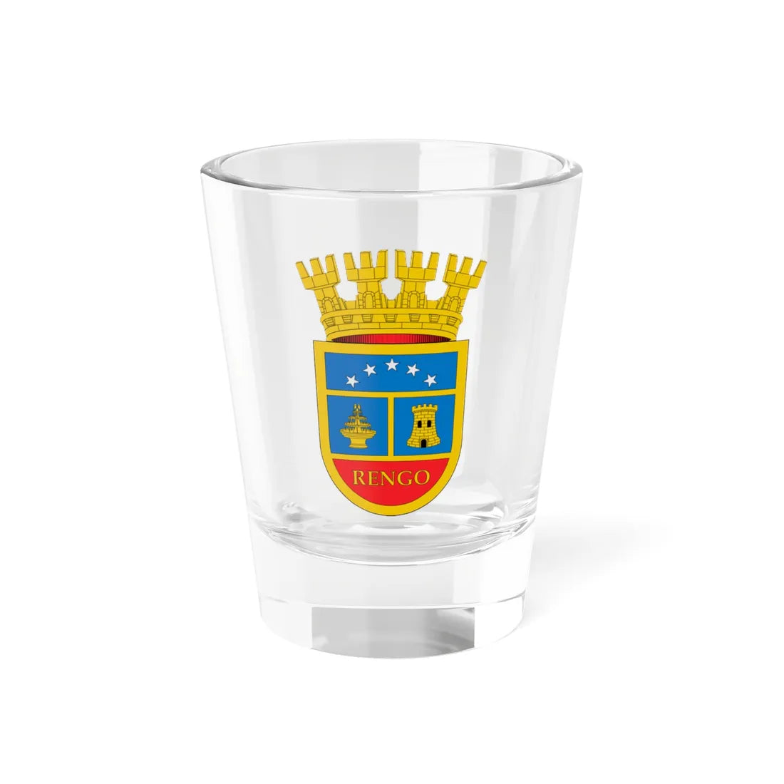 Escudo de Rengo (Chile) (Coat of Arms) Shot Glass 1.5oz 1.5oz - Go Mug Yourself