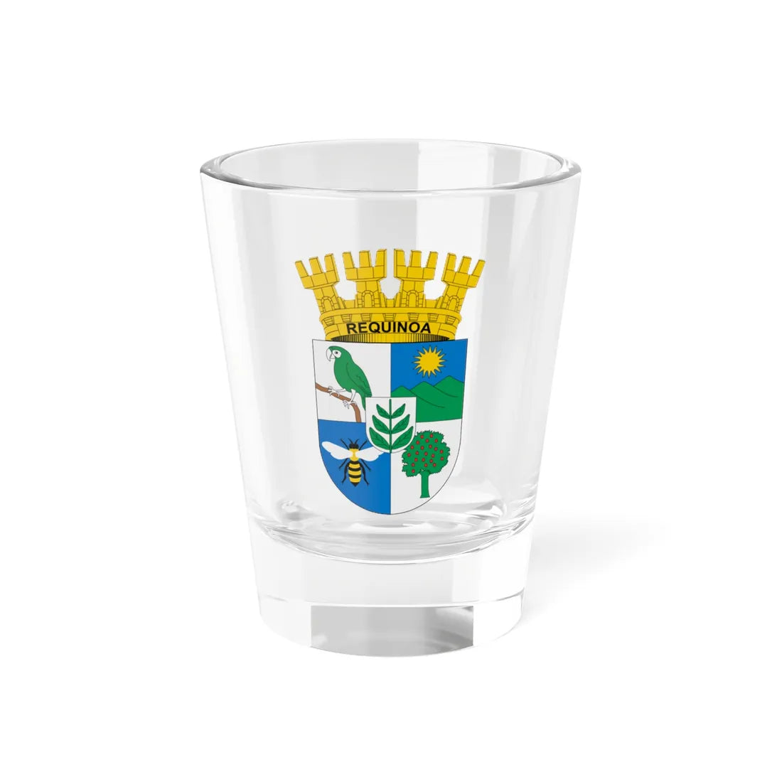 Escudo de Requínoa (Chile) (Coat of Arms) Shot Glass 1.5oz 1.5oz - Go Mug Yourself