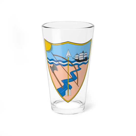 Escudo de Riohacha (Colombia) (Coat of Arms) Pint Glass 16oz 16oz - Go Mug Yourself