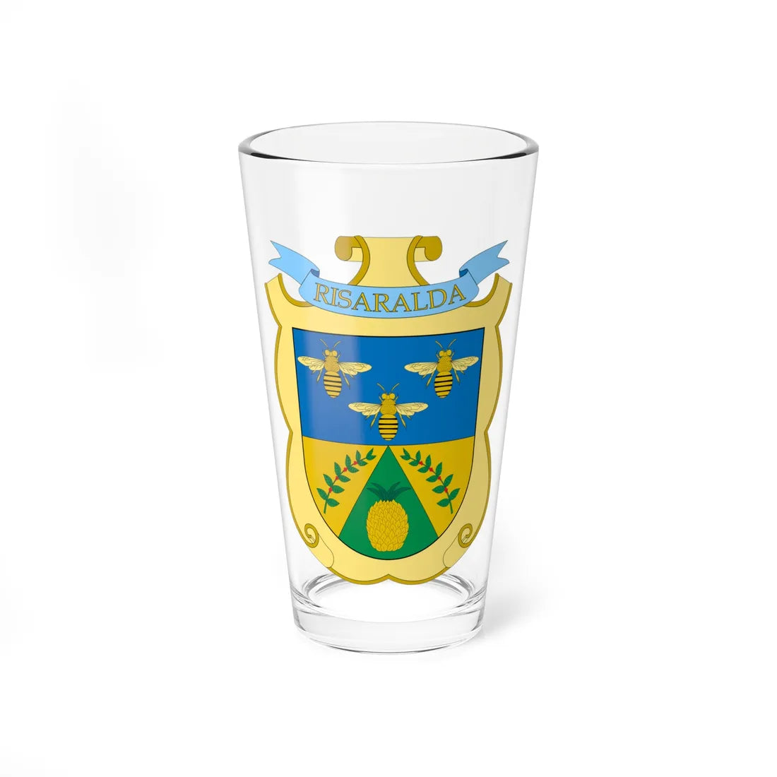 Escudo de Risaralda (Colombia) (Coat of Arms) Pint Glass 16oz 16oz - Go Mug Yourself