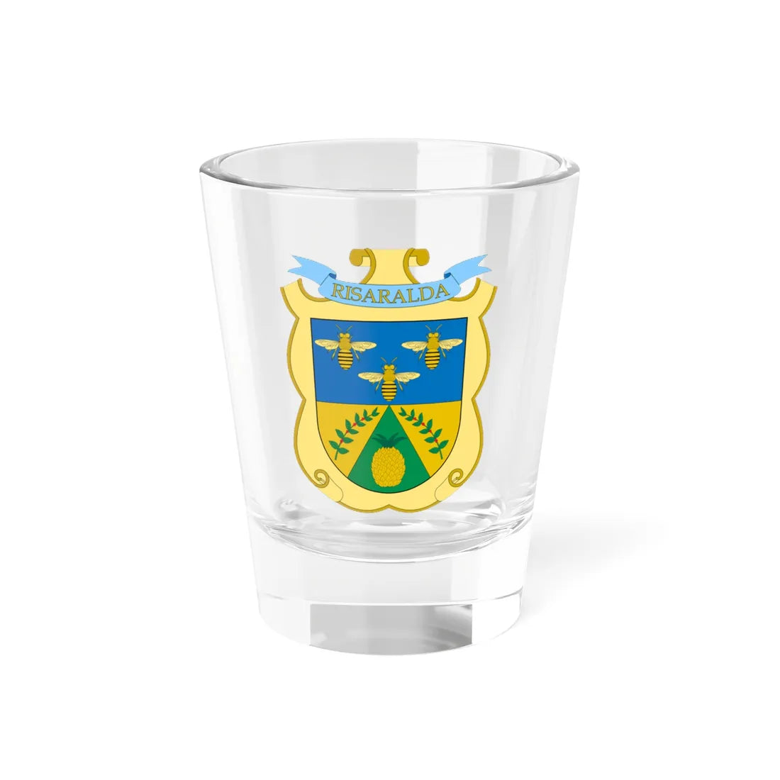 Escudo de Risaralda (Colombia) (Coat of Arms) Shot Glass 1.5oz 1.5oz - Go Mug Yourself