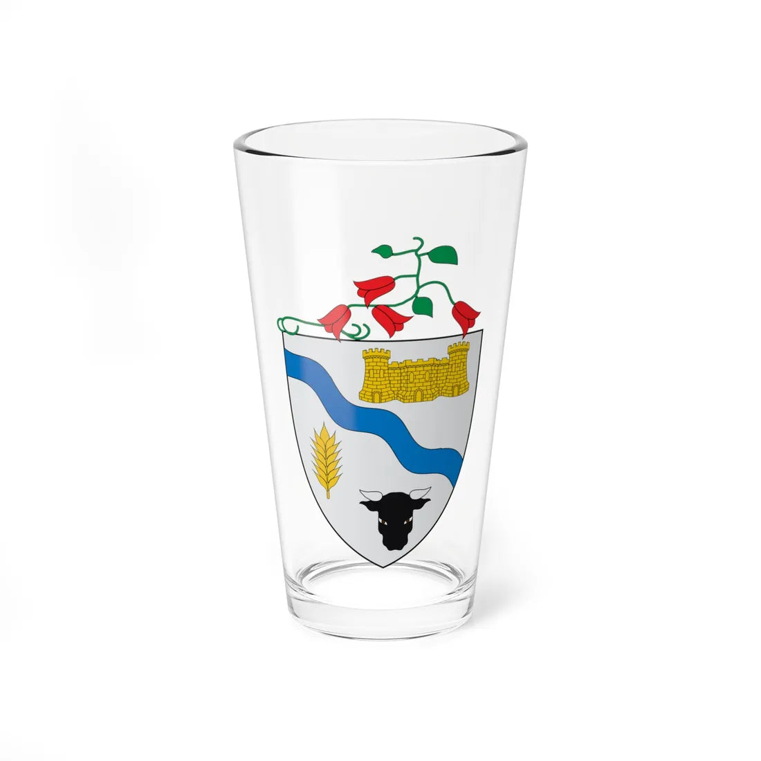Escudo de Río Bueno (Chile) (Coat of Arms) Pint Glass 16oz 16oz - Go Mug Yourself