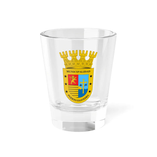 Escudo de Saavedra Chile (Chile) (Coat of Arms) Shot Glass 1.5oz 1.5oz - Go Mug Yourself