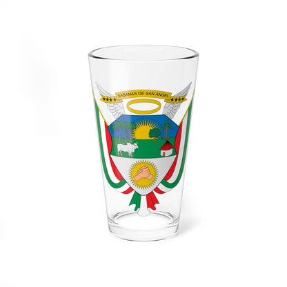 Escudo de Sabanas de San Ángel (Colombia) (Coat of Arms) Pint Glass 16oz 16oz - Go Mug Yourself