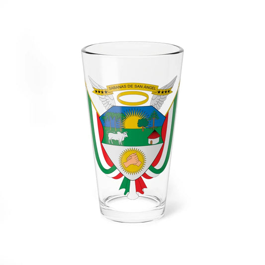 Escudo de Sabanas de San Ángel (Colombia) (Coat of Arms) Pint Glass 16oz 16oz - Go Mug Yourself