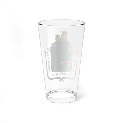Escudo de Sabaneta Antioquia (Colombia) (Coat of Arms) Pint Glass 16oz - Go Mug Yourself