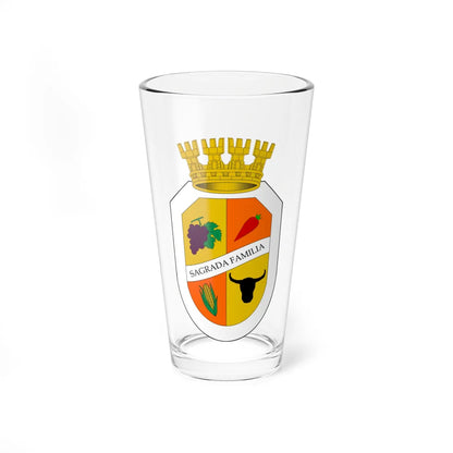 Escudo de Sagrada Familia (Chile) (Coat of Arms) Pint Glass 16oz 16oz - Go Mug Yourself