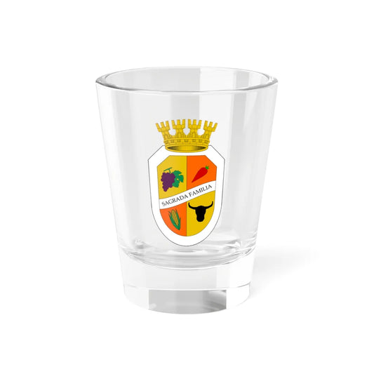 Escudo de Sagrada Familia (Chile) (Coat of Arms) Shot Glass 1.5oz 1.5oz - Go Mug Yourself