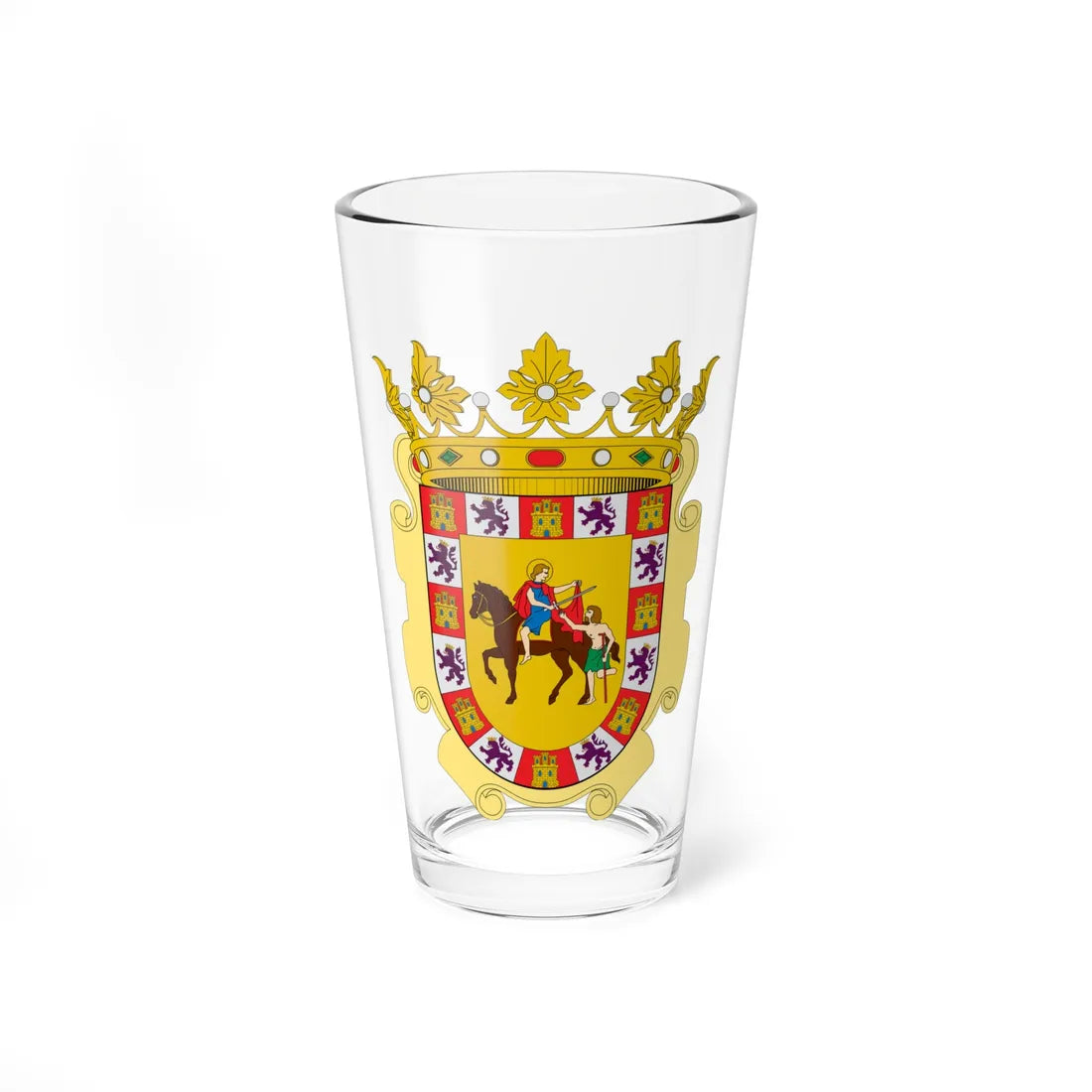 Escudo de Sahagún (Spain) (Coat of Arms) Pint Glass 16oz 16oz - Go Mug Yourself
