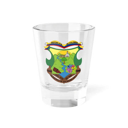 Escudo de Saladoblanco - Huila (Colombia) (Coat of Arms) Shot Glass 1.5oz 1.5oz - Go Mug Yourself