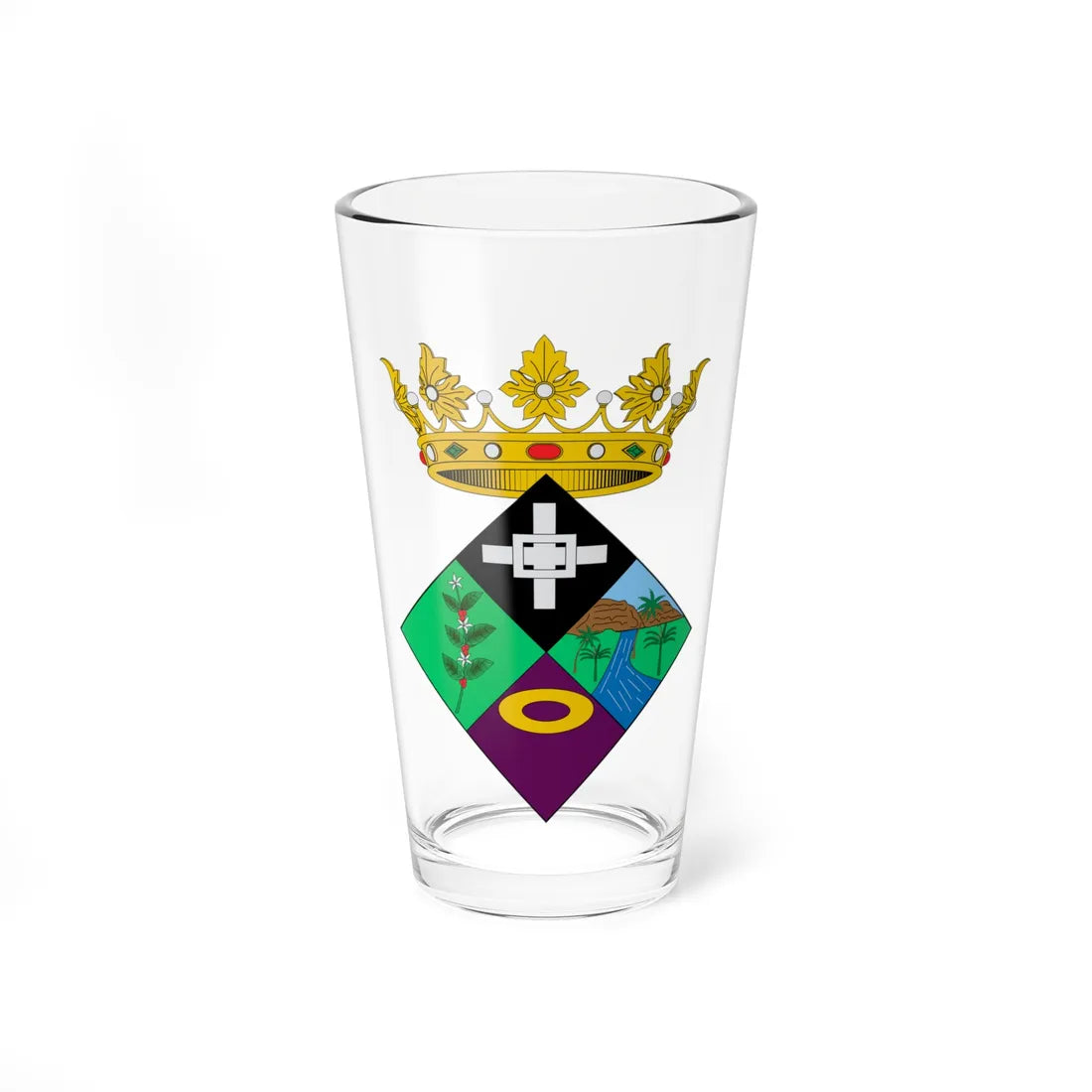 Escudo de Salazar de las Palmas (Colombia) (Coat of Arms) Pint Glass 16oz 16oz - Go Mug Yourself