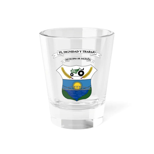 Escudo de Saldaña - Tolima (Colombia) (Coat of Arms) Shot Glass 1.5oz 1.5oz - Go Mug Yourself