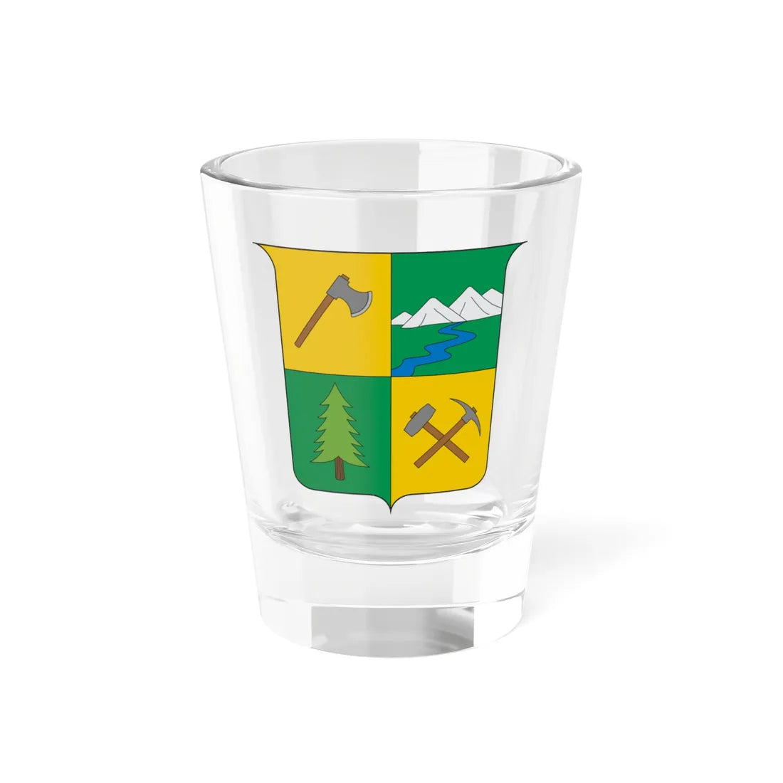 Escudo de Samana-Caldas (Colombia) (Coat of Arms) Shot Glass 1.5oz 1.5oz - Go Mug Yourself