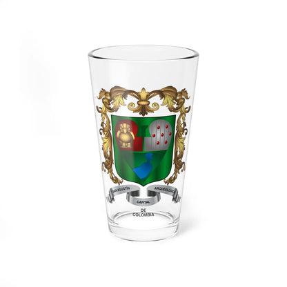 Escudo de San Agustin Huila (Colombia) (Coat of Arms) Pint Glass 16oz 16oz - Go Mug Yourself