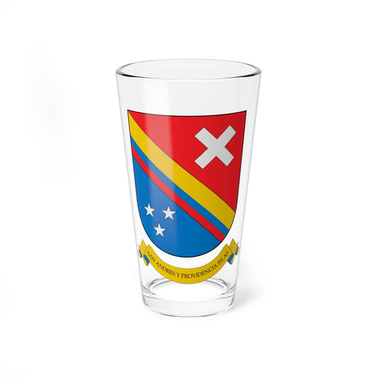 Escudo de San Andrés y Providencia (Colombia) (Coat of Arms) Pint Glass 16oz 16oz - Go Mug Yourself