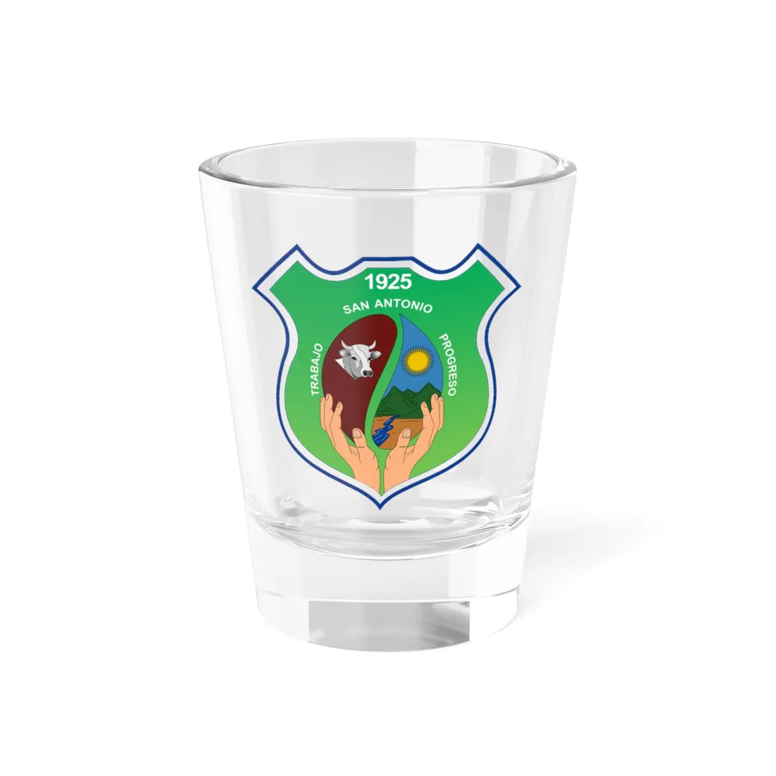 Escudo de San Antonio - Tolima (Colombia) (Coat of Arms) Shot Glass 1.5oz 1.5oz - Go Mug Yourself
