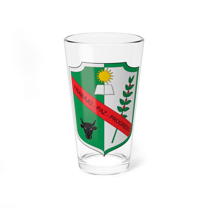Escudo de San Bernardo Cundinamarca (Colombia) (Coat of Arms) Pint Glass 16oz 16oz - Go Mug Yourself