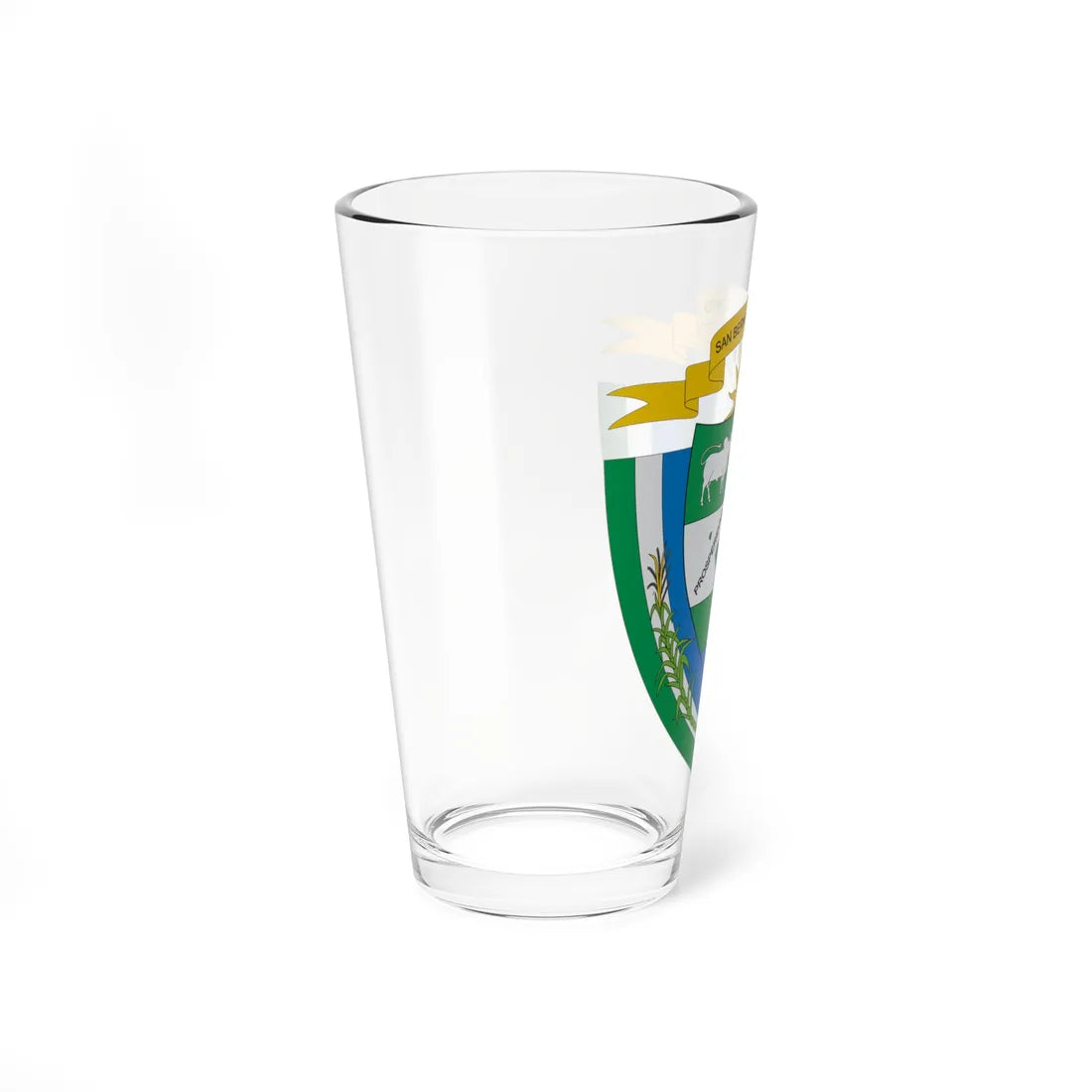 Escudo de San Bernardo del Viento (Colombia) (Coat of Arms) Pint Glass 16oz - Go Mug Yourself