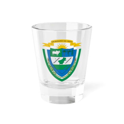 Escudo de San Bernardo del Viento (Colombia) (Coat of Arms) Shot Glass 1.5oz 1.5oz - Go Mug Yourself