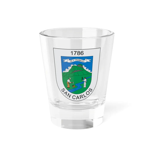 Escudo de San Carlos Antioquia (Colombia) (Coat of Arms) Shot Glass 1.5oz 1.5oz - Go Mug Yourself