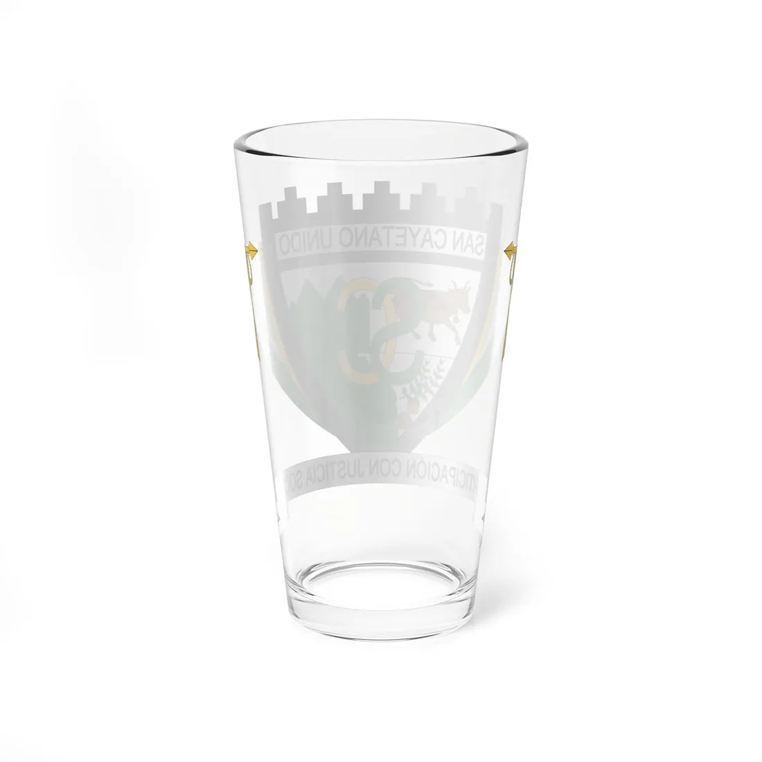 Escudo de San Cayetano Cundinamarca (Colombia) (Coat of Arms) Pint Glass 16oz - Go Mug Yourself