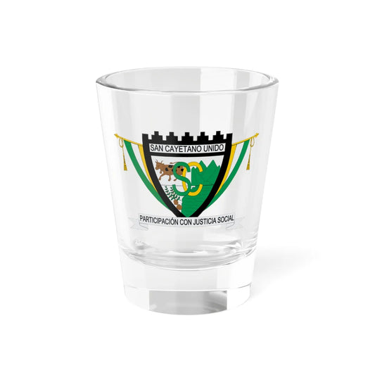 Escudo de San Cayetano Cundinamarca (Colombia) (Coat of Arms) Shot Glass 1.5oz 1.5oz - Go Mug Yourself