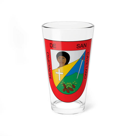 Escudo de San Cayetano Norte de Santander (Colombia) (Coat of Arms) Pint Glass 16oz 16oz - Go Mug Yourself