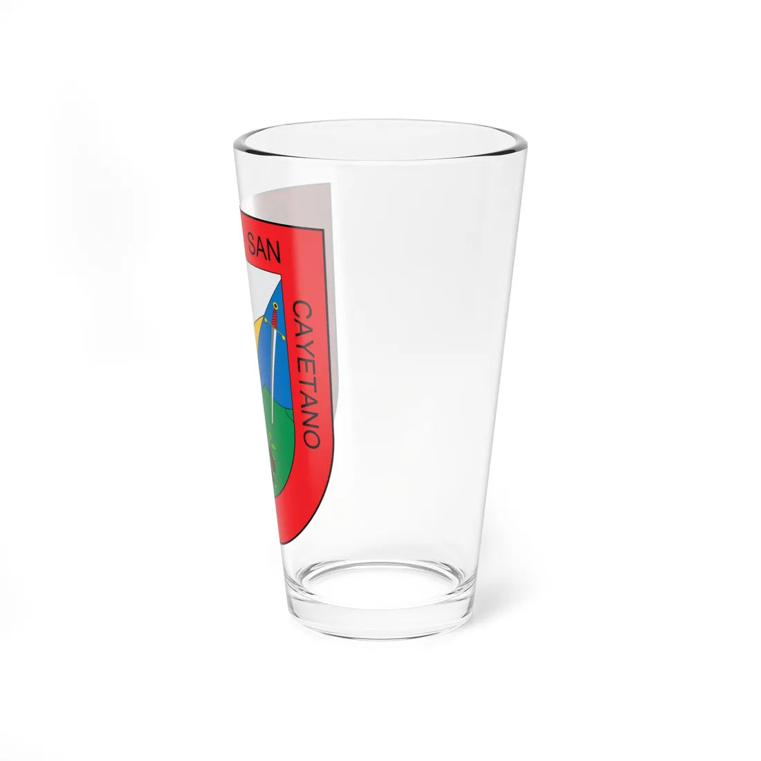 Escudo de San Cayetano Norte de Santander (Colombia) (Coat of Arms) Pint Glass 16oz - Go Mug Yourself