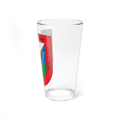 Escudo de San Cayetano Norte de Santander (Colombia) (Coat of Arms) Pint Glass 16oz - Go Mug Yourself