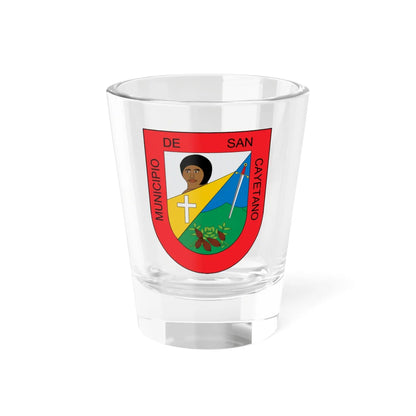 Escudo de San Cayetano Norte de Santander (Colombia) (Coat of Arms) Shot Glass 1.5oz 1.5oz - Go Mug Yourself