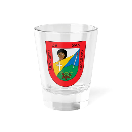 Escudo de San Cayetano Norte de Santander (Colombia) (Coat of Arms) Shot Glass 1.5oz 1.5oz - Go Mug Yourself