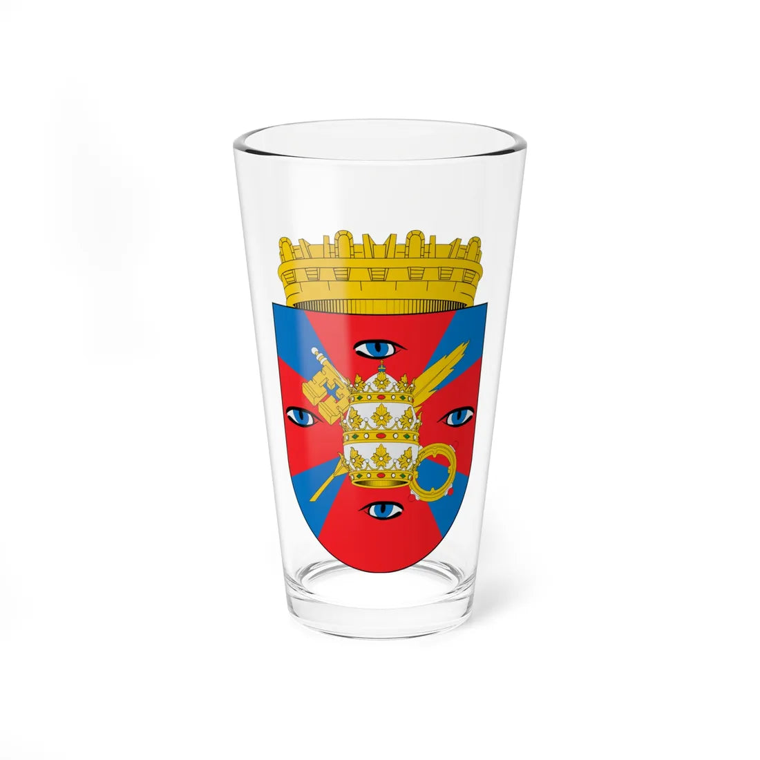 Escudo de San Fabián (Chile) (Coat of Arms) Pint Glass 16oz 16oz - Go Mug Yourself
