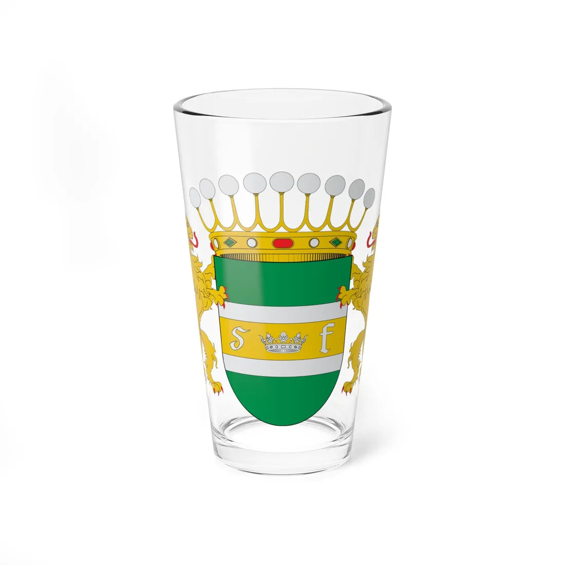Escudo de San Fernando Chile (Chile) (Coat of Arms) Pint Glass 16oz 16oz - Go Mug Yourself