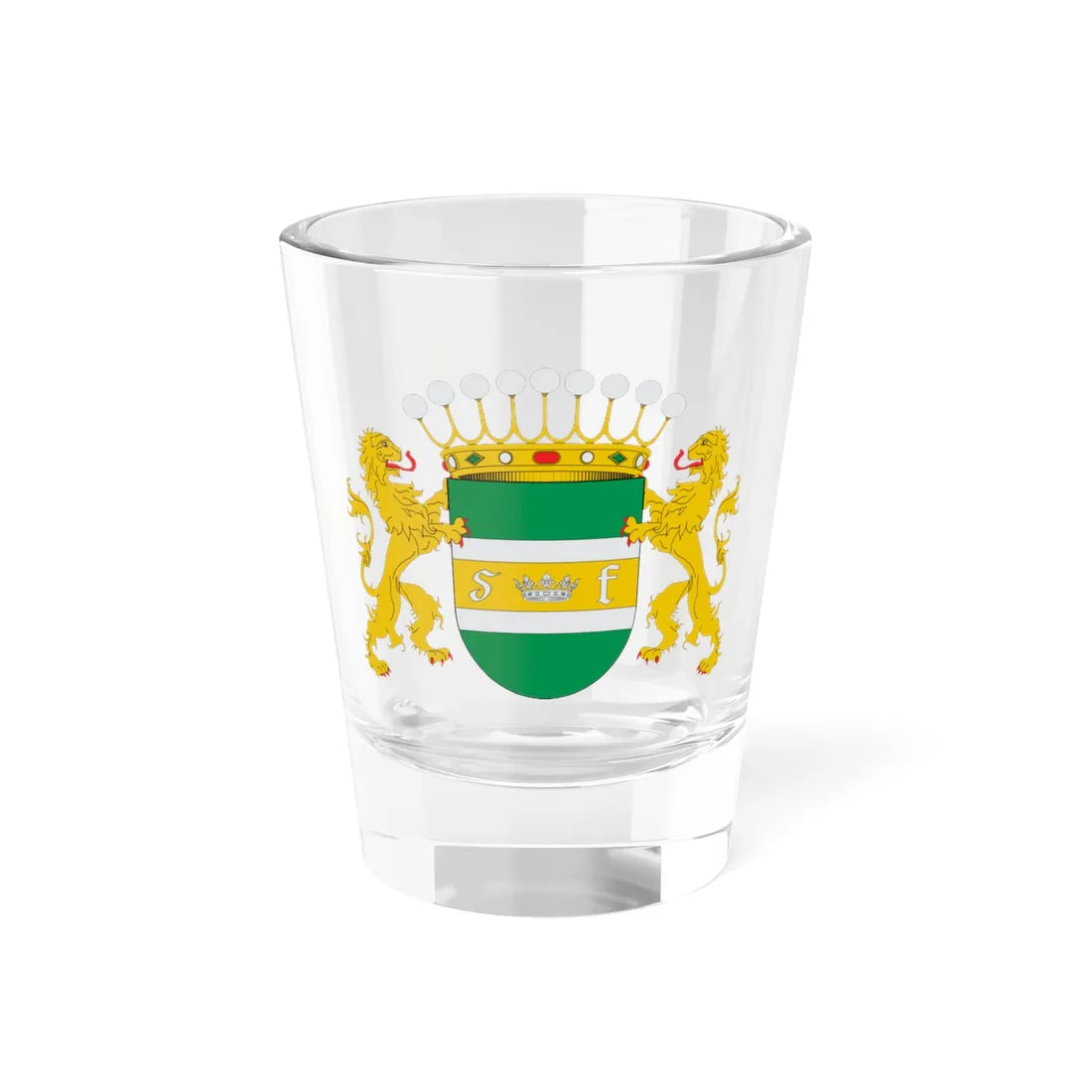 Escudo de San Fernando Chile (Chile) (Coat of Arms) Shot Glass 1.5oz 1.5oz - Go Mug Yourself