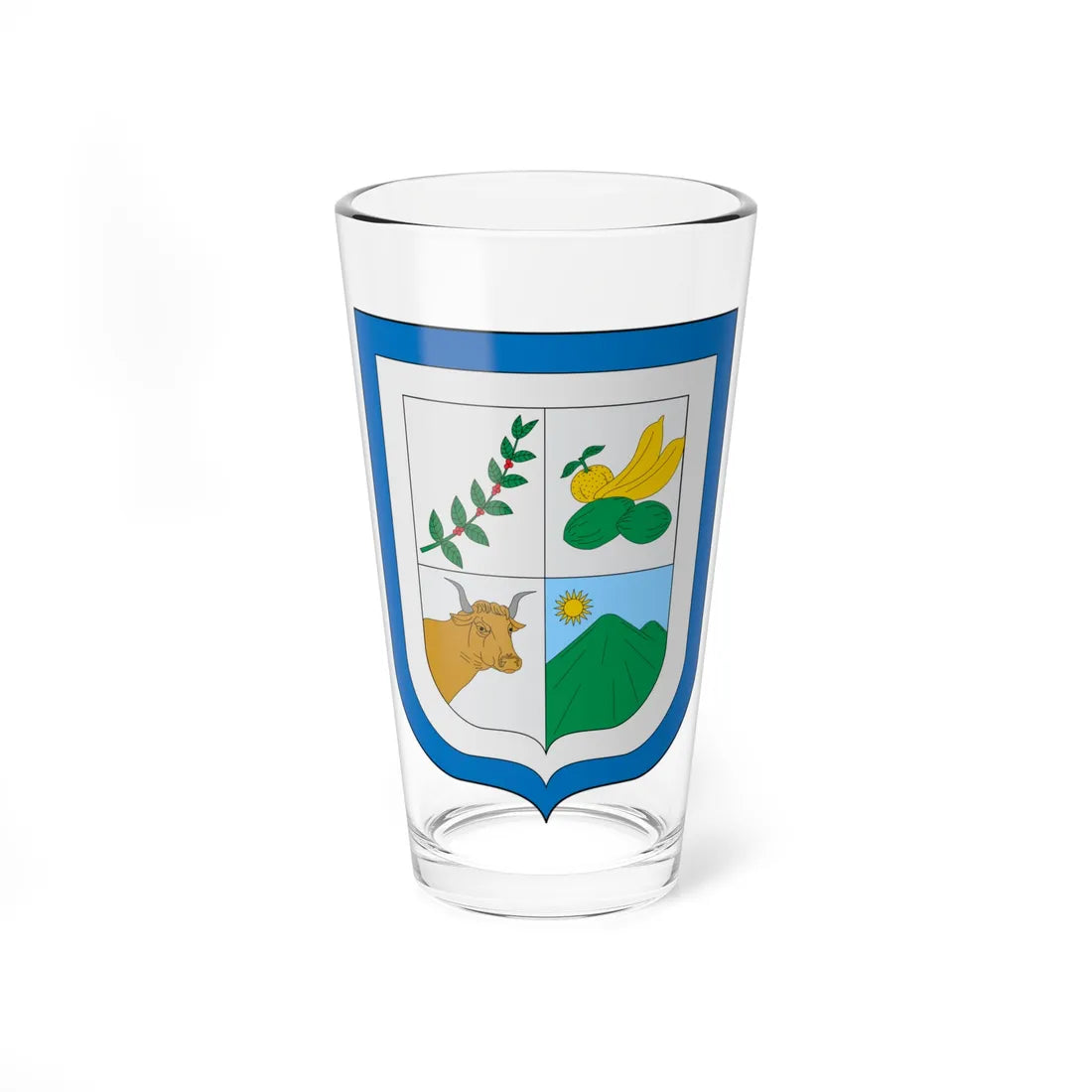 Escudo de San Francisco Cundinamarca (Colombia) (Coat of Arms) Pint Glass 16oz 16oz - Go Mug Yourself