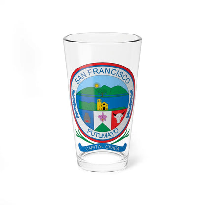 Escudo de San Francisco Putumayo (Colombia) (Coat of Arms) Pint Glass 16oz 16oz - Go Mug Yourself
