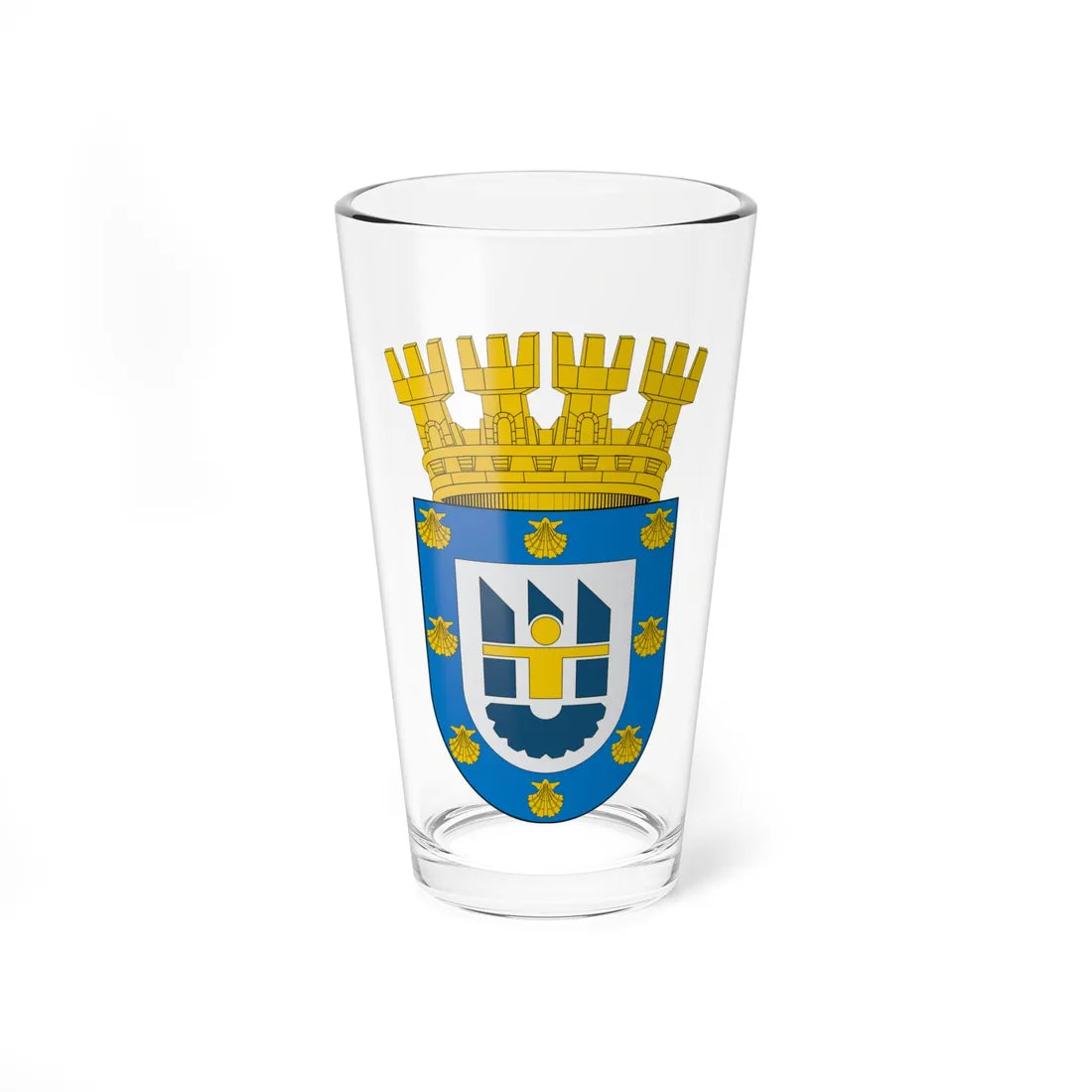 Escudo de San Joaquín Chile (Chile) (Coat of Arms) Pint Glass 16oz 16oz - Go Mug Yourself